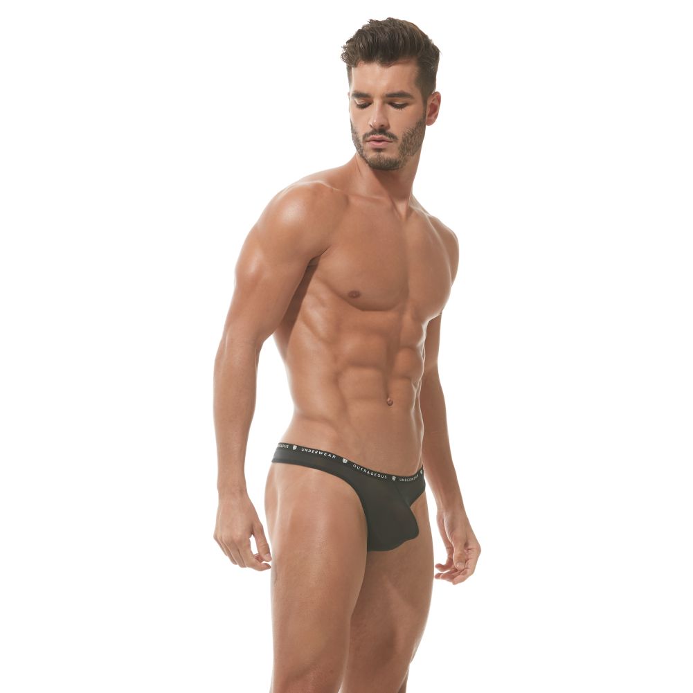 String (Thong) Bubble G'Homme in schwarz von Gregg Homme